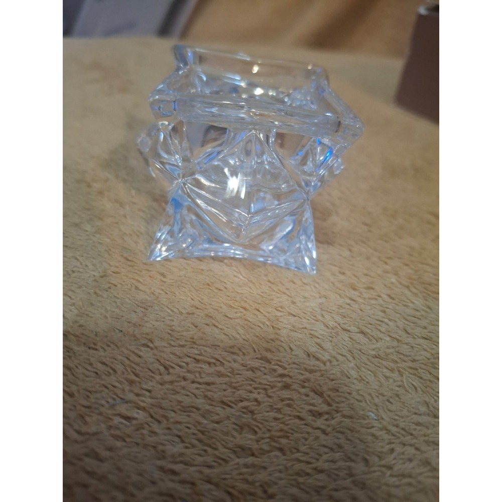 Avon Gallery Originals Stackable Star Lead Crystal Taper Candle Holder Vintage